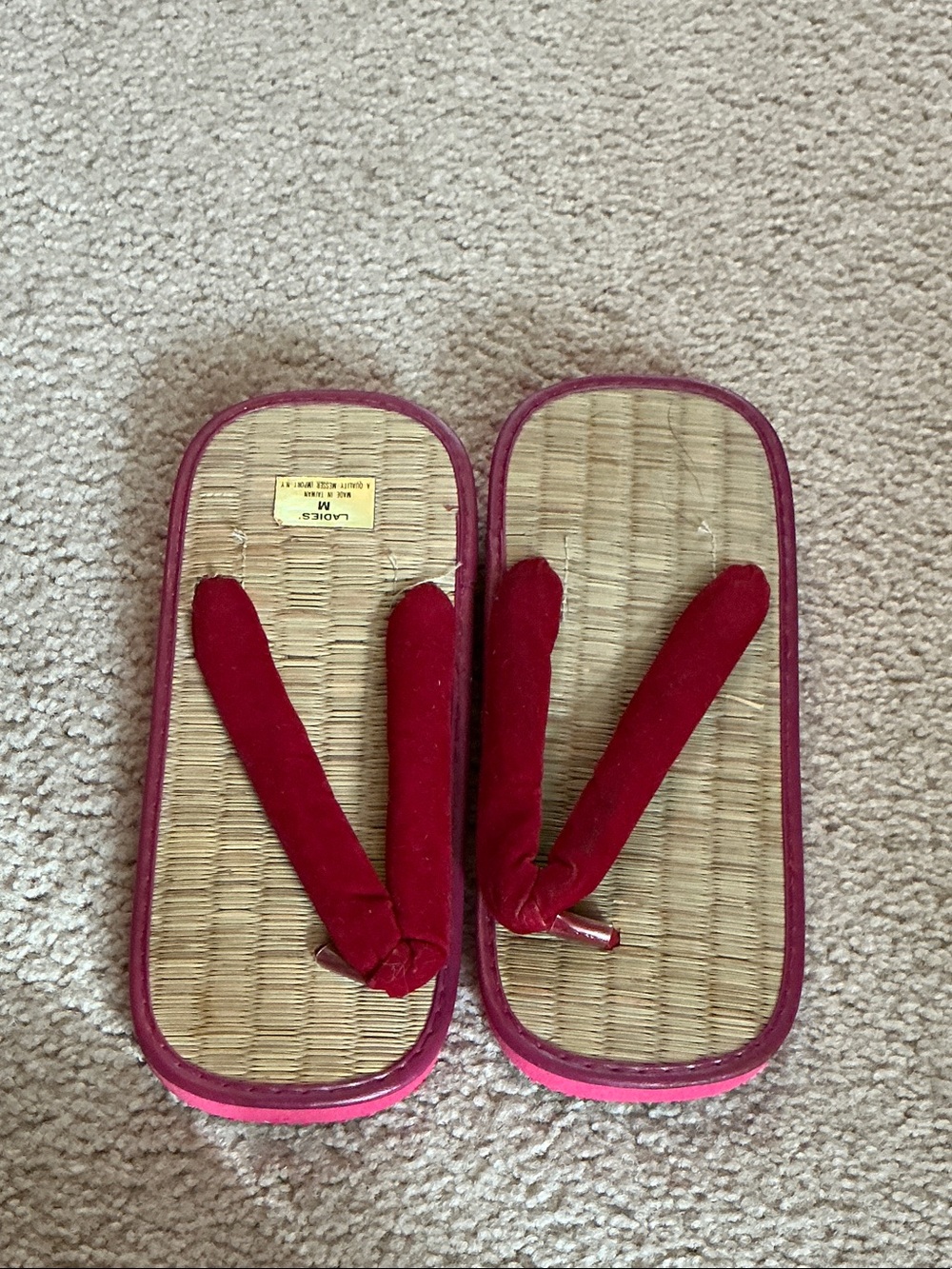 Women’s Red Tatami Strap Sandals